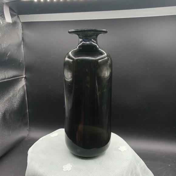 MCM GFC style Handblown Glass Vase Smoky Vintage Gothic Smokey Gray Blk - Picture 2 of 16